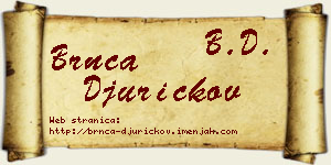 Brnča Đuričkov vizit kartica